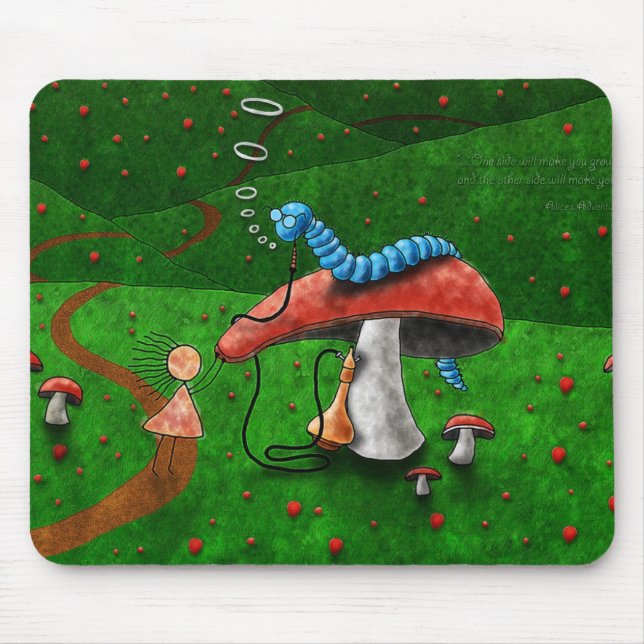 Alice im Wunderland - Rat von einer Raupe Mousepad (Vorne)