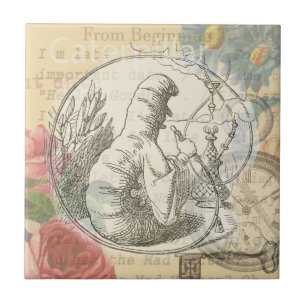 Alice im Wunderland Raupe: Original Tenniel Fliese