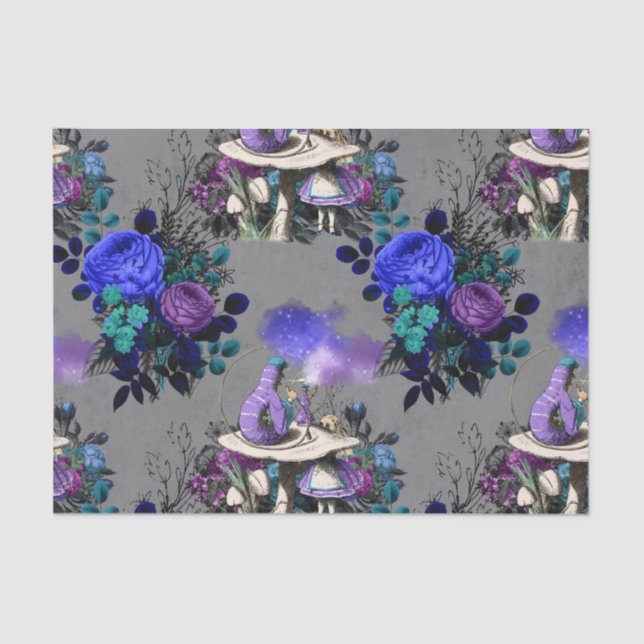 Alice im Wunderland Raupe Rauchen Blume Seidenpapier (Vorderseite)