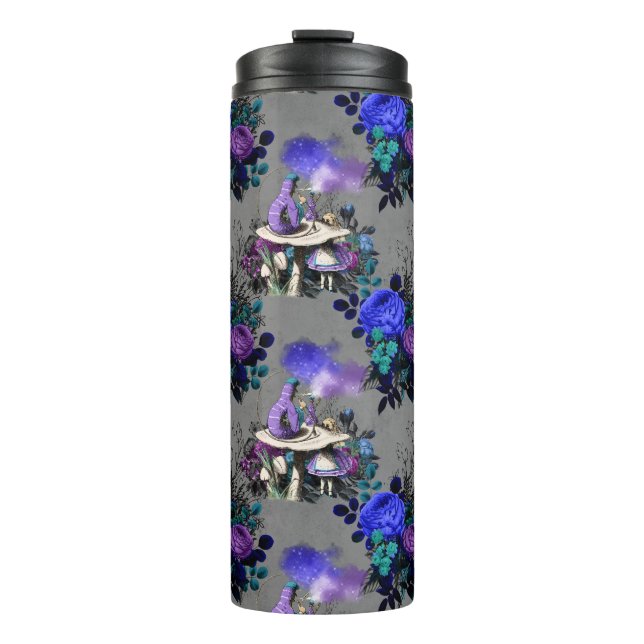 Alice im Wunderland Raupe Rauchen Blume Thermosbecher (Vorderseite)