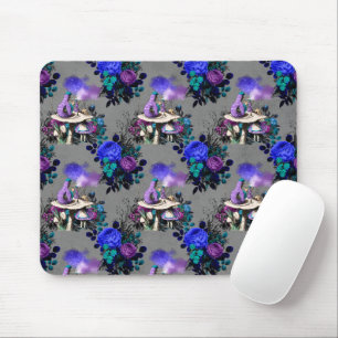 Alice im Wunderland Raupe raucht Blumen Mousepad