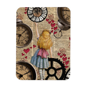 Alice im Wunderland reist durch die Zeit Magnet