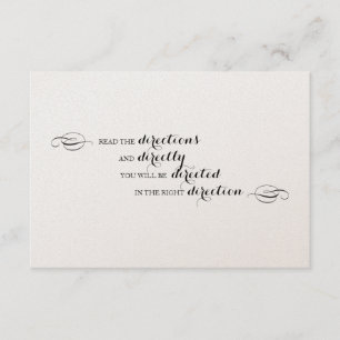 Alice im Wunderland-Richtungseinsatz Begleitkarte