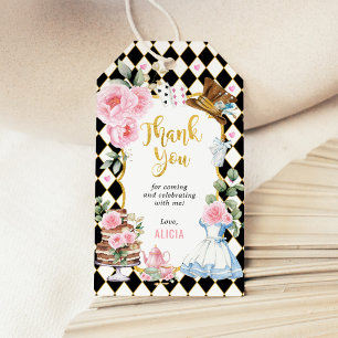 Alice im Wunderland Rosa Bläsergebirge Tea Party Geschenkanhänger