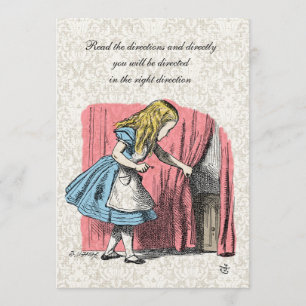 Alice im Wunderland-rosa Einladung