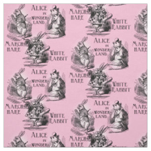Alice im Wunderland-rosa Gewebe Stoff