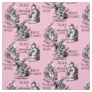 Alice im Wunderland-rosa Gewebe Stoff