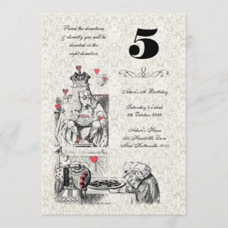 Alice im Wunderland-roter Einladung