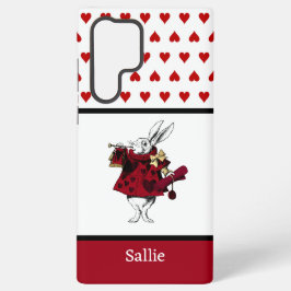 Alice im Wunderland Rotes Herz und Weißes Kaninche Samsung Galaxy Hülle