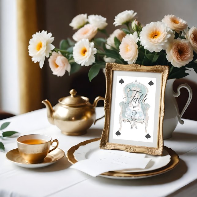 Alice im Wunderland Royal Throne Playing Card Tischnummer (Alice in Wonderland Royal Throne Playing Card)