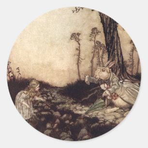 Alice im Wunderland Runder Aufkleber