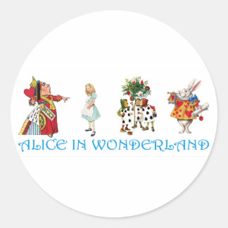 ALICE IM WUNDERLAND RUNDER AUFKLEBER