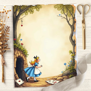 Alice im Wunderland Scrapbook Papier