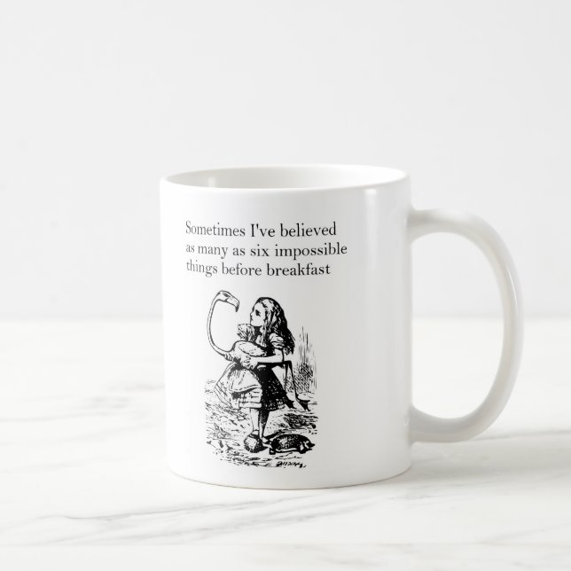 Alice im Wunderland, "Sechs Unmögliche Dinge" Tasse (Rechts)
