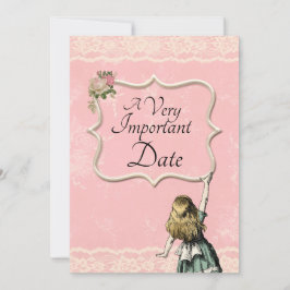 Alice im Wunderland Sehr wichtig Hochzeit Save The Date