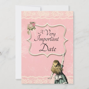 Alice im Wunderland Sehr wichtig Hochzeit Save The Date