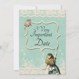 Alice im Wunderland Sehr wichtiges Datum Hochzeit Save The Date