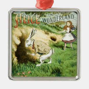 Alice im Wunderland Silbernes Ornament