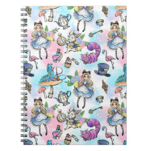Alice im Wunderland Spiral Foto Notebook Notizblock