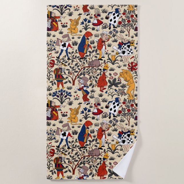 Alice im Wunderland Strandtuch (Vorderseite)