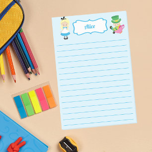 Alice im Wunderland Süße Kinder Personalisierte Post-it Klebezettel