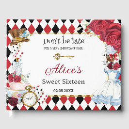 Alice im Wunderland Sweet 16 Birthday Bridal Baby Gästebuch