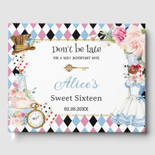 Alice im Wunderland Sweet 16 Geburtstag Quinceaner Gästebuch