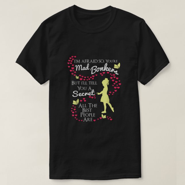 ALICE IM WUNDERLAND T - SHIRT BONKER SHIRT MÄNNER  (Design vorne)