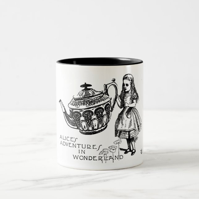 Alice im Wunderland-Tasse Zweifarbige Tasse (Mittel)