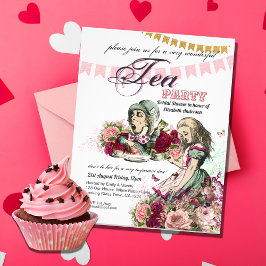 Alice im Wunderland Tea Party Einladung JEDE VERAN Flyer