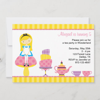 Alice im Wunderland Tea Party Einladungen