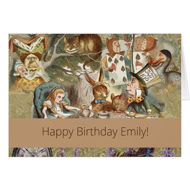 Alice im Wunderland Tea Party Gäste (Vorderseite (Horizontal))