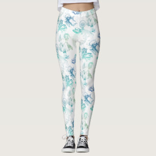 Alice im Wunderland Tee Blau Grüne Leggings