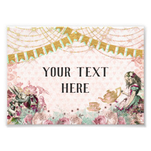 Alice im Wunderland Tee Erröten und Minze Fotodruck