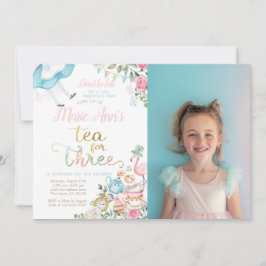 Alice im Wunderland, Tee für den 3. Geburtstag Einladung
