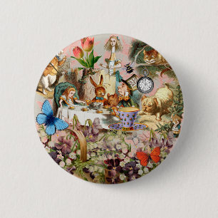 Alice im Wunderland Tee Party Button