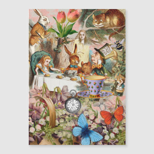 Alice im Wunderland Tee Party Kunst Magnetkarte