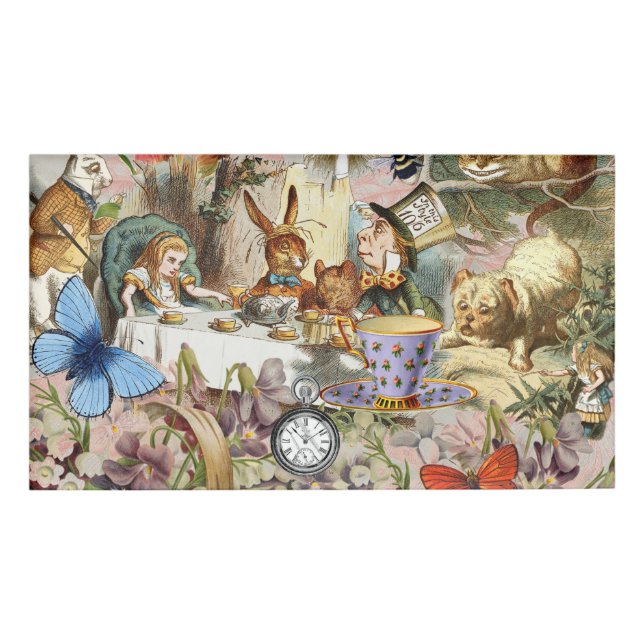 Alice im Wunderland Tee Party Namenschild (Vorderseite)