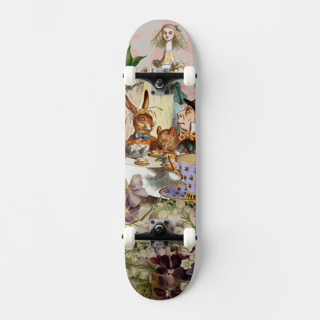 Alice im Wunderland Tee Party Skateboard (Vorderseite)