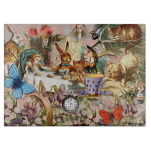 Alice im Wunderland-Teeparty-Charaktere Schneidebrett