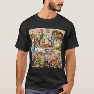 Alice im Wunderland-Teeparty-Charaktere T-Shirt