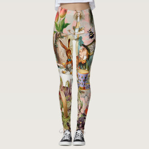 Alice im Wunderland Teeparty Kunst Leggings