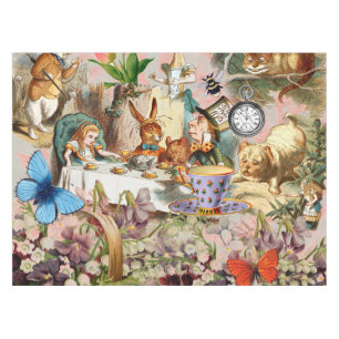 Alice im Wunderland Teeparty Kunst Tischdecke