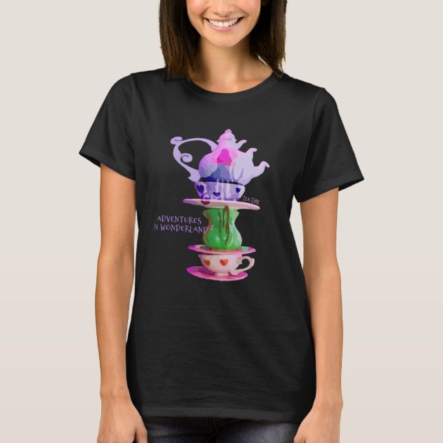 Alice im Wunderland Teestunde T-Shirt (Vorderseite)