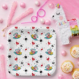 Alice im Wunderland Thema Black Paper Teller