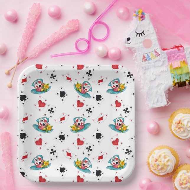 Alice im Wunderland Thema Black Paper Teller (Party)