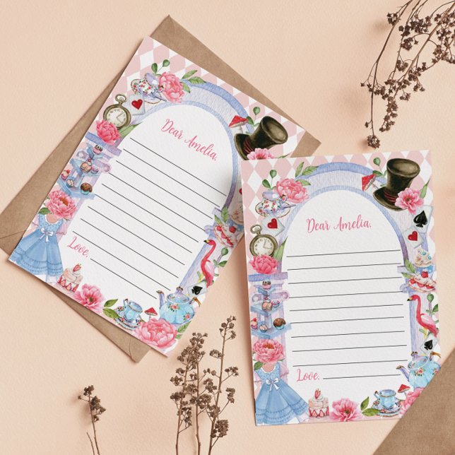 Alice im Wunderland Time Kapselnotierkarte Dankeskarte (Von Creator hochgeladen)