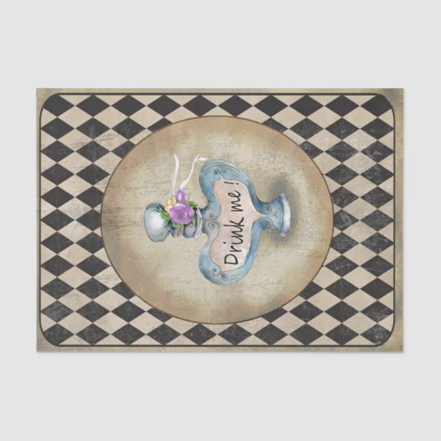 Alice im Wunderland Tissue "Drink Me" Seidenpapier (Vorderseite)