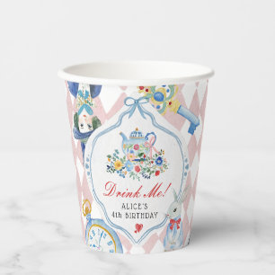 Alice im Wunderland 'Trink mich' Geburtstagsfeier Pappbecher