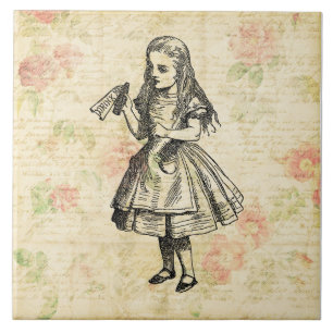 Alice im Wunderland Trinke-Mich-Illustration Flora Fliese